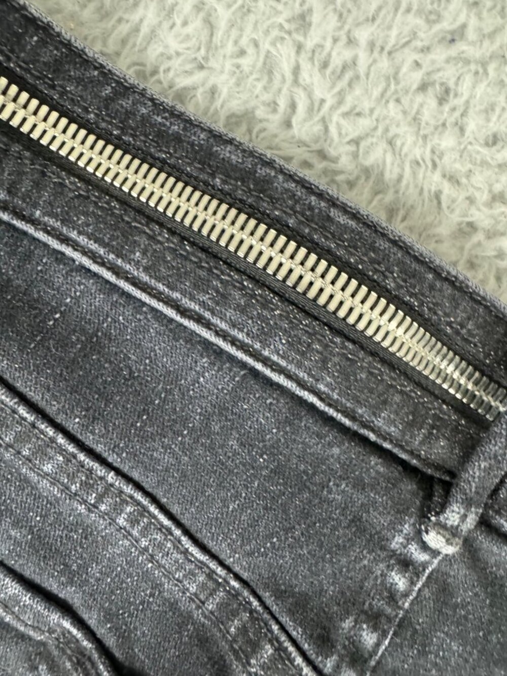 Joan Smalls X True Religion Womens 27 Mid-Rise Black Denim‎ Skirt Zipper Retro - Picture 11 of 12